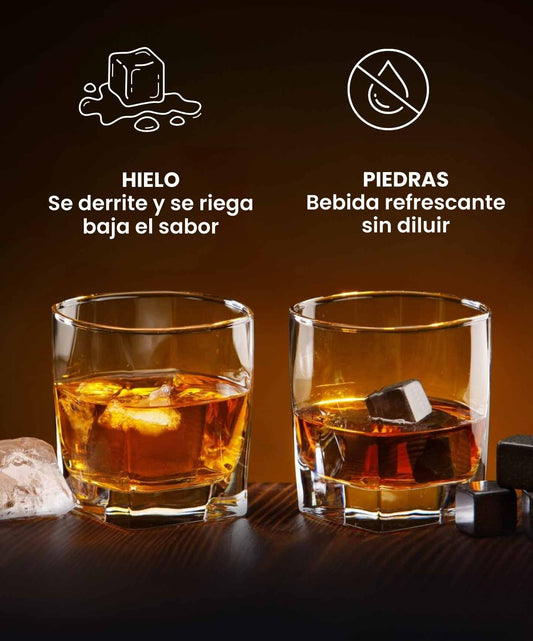 Piedras Reutilizables para Whisky - Chilling Rocas Para Tus Bebidas